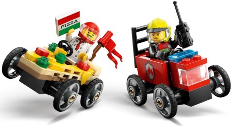 60458 - LEGO City - Zestaw wyścigówek: pizza kontra wóz strażacki 60458 - LEGO City - Zestaw wyścigówek: pizza kontra wóz strażacki