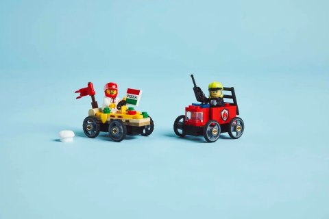 60458 - LEGO City - Zestaw wyścigówek: pizza kontra wóz strażacki 60458 - LEGO City - Zestaw wyścigówek: pizza kontra wóz strażacki
