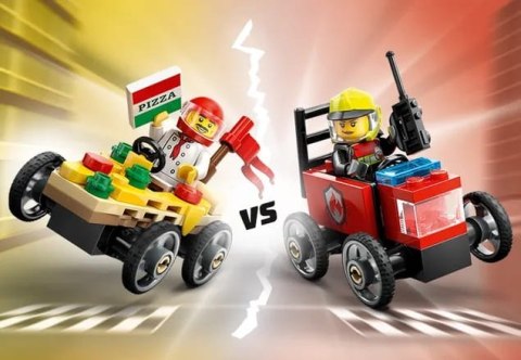 60458 - LEGO City - Zestaw wyścigówek: pizza kontra wóz strażacki 60458 - LEGO City - Zestaw wyścigówek: pizza kontra wóz strażacki