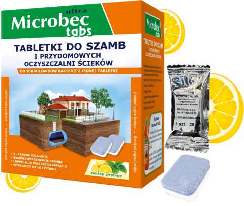 BROS - Microbec ULTRA - tabletka do szamb - 16 szt. BROS - Microbec ULTRA - tabletka do szamb - 16 szt.