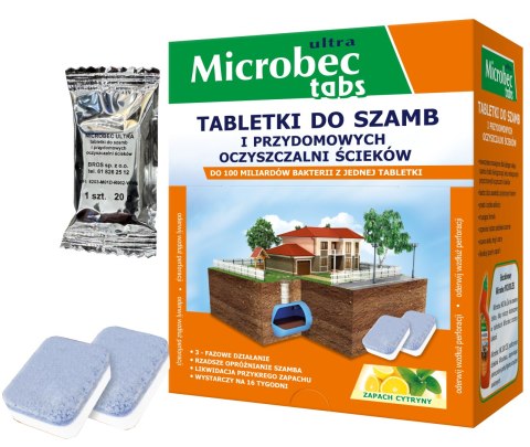 BROS - Microbec ULTRA - tabletka do szamb - 16 szt. BROS - Microbec ULTRA - tabletka do szamb - 16 szt.