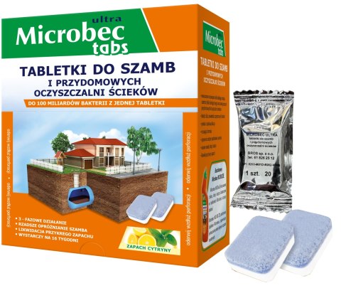 BROS - Microbec ULTRA - tabletka do szamb - 16 szt. BROS - Microbec ULTRA - tabletka do szamb - 16 szt.