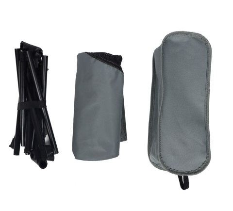 FOTEL TURYSTYCZNO PLAŻOWY SZARY 58 X 52 X 64 CM FOTEL TURYSTYCZNO PLAŻOWY SZARY 58 X 52 X 64 CM