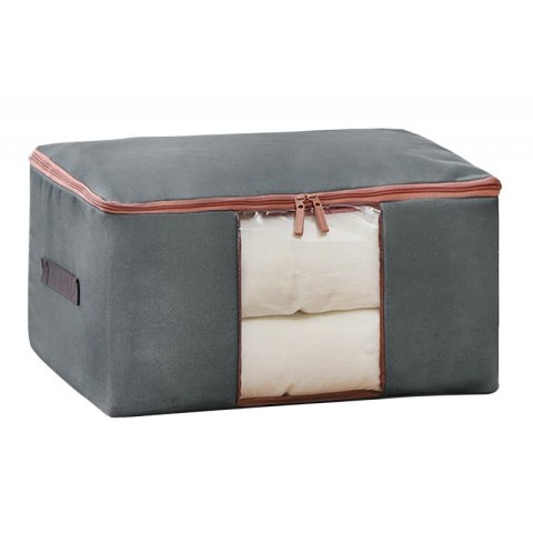 POKROWIEC Kufer NA POŚCIEL UBRANIA ORGANIZER TORBA grafitowa XXL 70x40x35cm OR107 POKROWIEC Kufer NA POŚCIEL UBRANIA ORGANIZER TORBA grafitowa XXL 70x40x35cm OR107