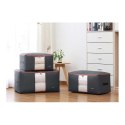 POKROWIEC Kufer NA POŚCIEL UBRANIA ORGANIZER TORBA grafitowa XXL 70x40x35cm OR107