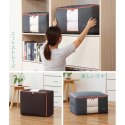 POKROWIEC Kufer NA POŚCIEL UBRANIA ORGANIZER TORBA grafitowa XXL 70x40x35cm OR107