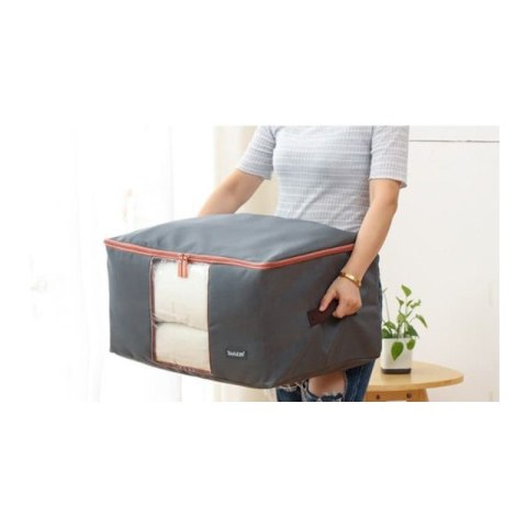 POKROWIEC Kufer NA POŚCIEL UBRANIA ORGANIZER TORBA grafitowa XXL 70x40x35cm OR107 POKROWIEC Kufer NA POŚCIEL UBRANIA ORGANIZER TORBA grafitowa XXL 70x40x35cm OR107