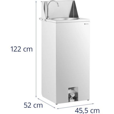 Umywalka przenośna mobilna sterowana nożnie STAL G1/2'' Umywalka przenośna mobilna sterowana nożnie STAL G1/2''