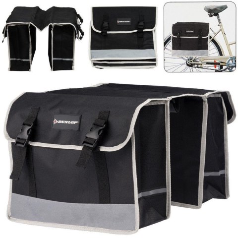 SAKWA TORBA ROWEROWA PODWÓJNA TYLNA NA BAGAŻNIK 26L DUNLOP SAKWA TORBA ROWEROWA PODWÓJNA TYLNA NA BAGAŻNIK 26L DUNLOP