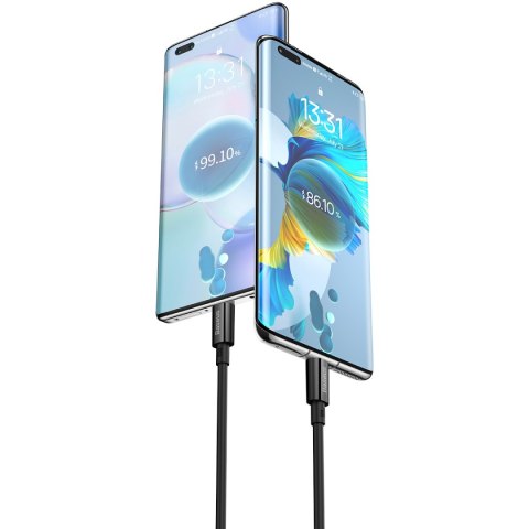 Kabel przewód Superior Series USB-A - USB-C 100W do Huawei Honor 1.5m - czarny Kabel przewód Superior Series USB-A - USB-C 100W do Huawei Honor 1.5m - czarny