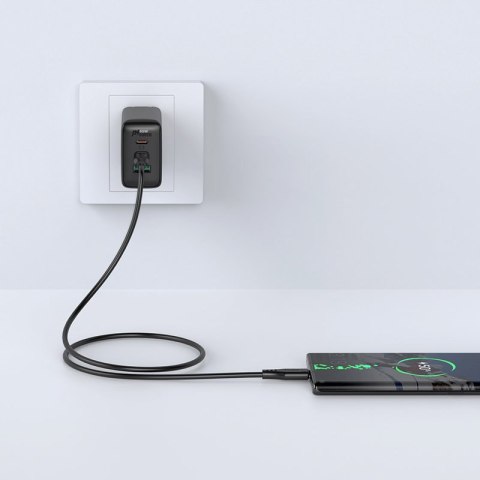 Kabel przewód do telefonu USB-C 60W 20V 3A 1.2m biały Kabel przewód do telefonu USB-C 60W 20V 3A 1.2m biały