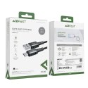 Kabel przewód w oplocie USB - USB-C 3A 1.2m czarny