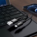 Kabel przewód w oplocie USB - USB-C 3A 1.2m czarny