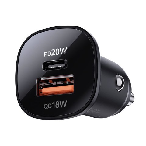 Ładowarka samochodowa 38W USB-C USB Power Delivery QC 3.0 czarny Ładowarka samochodowa 38W USB-C USB Power Delivery QC 3.0 czarny