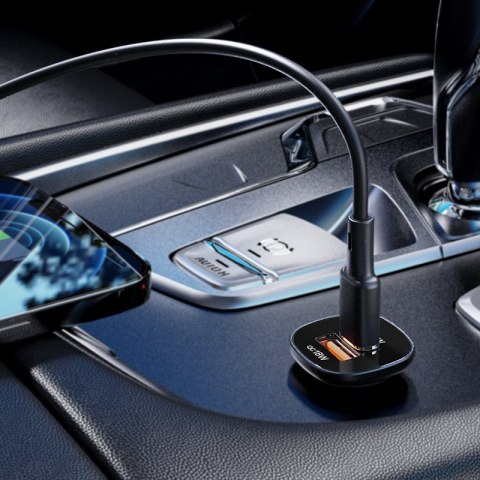 Ładowarka samochodowa 38W USB-C USB Power Delivery QC 3.0 czarny Ładowarka samochodowa 38W USB-C USB Power Delivery QC 3.0 czarny