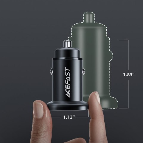 Ładowarka samochodowa 38W USB-C USB Power Delivery QC 3.0 czarny Ładowarka samochodowa 38W USB-C USB Power Delivery QC 3.0 czarny