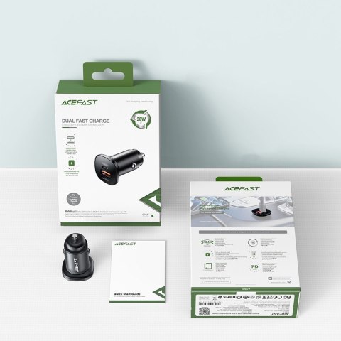 Ładowarka samochodowa 38W USB-C USB Power Delivery QC 3.0 czarny Ładowarka samochodowa 38W USB-C USB Power Delivery QC 3.0 czarny