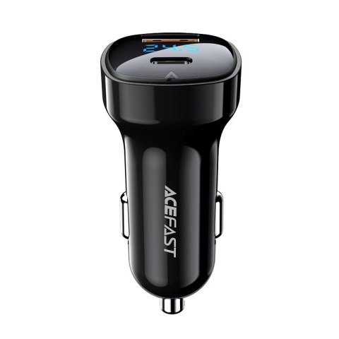 Ładowarka samochodowa 66W USB-C USB Power Delivery QC 4.0 FCP czarny Ładowarka samochodowa 66W USB-C USB Power Delivery QC 4.0 FCP czarny