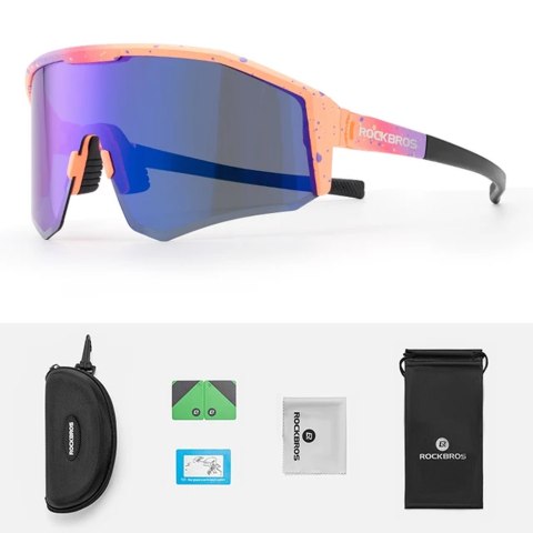 Okulary rowerowe z polaryzacją i filtrem UV 400 fioletowe Okulary rowerowe z polaryzacją i filtrem UV 400 fioletowe