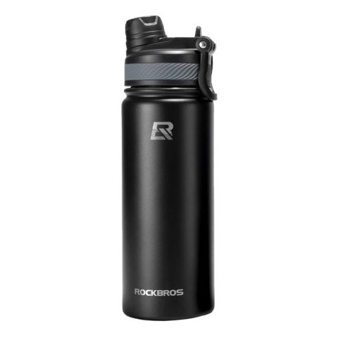 Bidon rowerowy butelka termiczna na napoje stal nierdzewna 530ml - czarny Bidon rowerowy butelka termiczna na napoje stal nierdzewna 530ml - czarny
