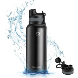 Bidon rowerowy butelka termiczna na napoje stal nierdzewna 530ml - czarny
