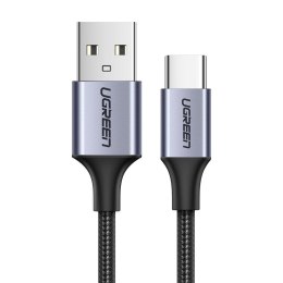 Kabel przewód USB-A - USB-C QC 3.0 3A 0.25m - szary