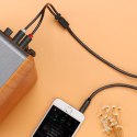 Kabel przewód audio 3.5mm minijack (męski) - 2RCA (męski) 2m - szary