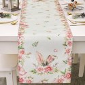 Lniany bieżnik na stół wielkanocny, uszy króliczka, EASTER 180 x 33cm BZK03