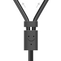 Kabel przewód audio 3.5mm minijack (męski) - 2RCA (męski) 5m - szary