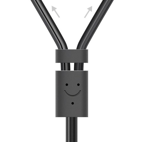 Kabel przewód audio 3.5mm minijack (męski) - 2RCA (męski) 5m - szary Kabel przewód audio 3.5mm minijack (męski) - 2RCA (męski) 5m - szary