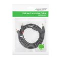 Kabel przewód audio 3.5mm minijack (męski) - 2RCA (męski) 5m - szary