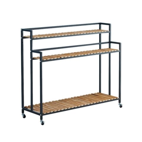 Kwietnik, regał, stojak na kwiaty 3 poziomowy,100 x 40 x 102cm, czarny SZ42 Kwietnik, regał, stojak na kwiaty 3 poziomowy,100 x 40 x 102cm, czarny SZ42
