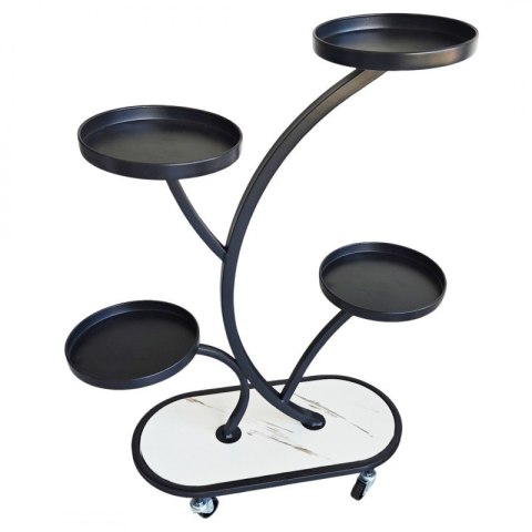 Kwietnik, regał, stojak na kwiaty metalowy na kółkach 50x 25x 80cm SZ43CZ Kwietnik, regał, stojak na kwiaty metalowy na kółkach 50x 25x 80cm SZ43CZ