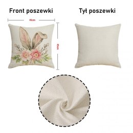 Lniana poszewka na poduszkę 45 x 45 cm WIELKANOCNA Black & white POD233