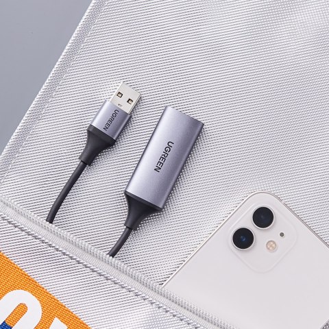 Adapter przejściówka HDMI (żeński) - USB-A / USB-C (męski) - szary Adapter przejściówka HDMI (żeński) - USB-A / USB-C (męski) - szary
