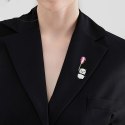 Broszka ozdobna Panda z kryształowym balonikiem BZ200