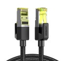 Kabel przewód patchcord Ethernet RJ45 Cat 7 10 Gbps 3m - czarny