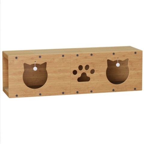 DOMEK DLA KOTA - budka, legowisko, drapak z zabawką- 100 x 29 x 30 cm KOT20 DOMEK DLA KOTA - budka, legowisko, drapak z zabawką- 100 x 29 x 30 cm KOT20