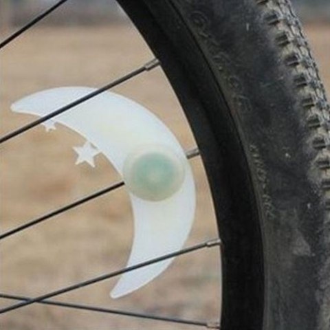 LAMPKA LED NAKŁADKA NA SZPRYCHY DO ROWERU - księżyc LAMPKA LED NAKŁADKA NA SZPRYCHY DO ROWERU - księżyc