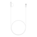 Kabel przewód Samsung Combo USB-A - micro USB i USB-C 1.5m - biały