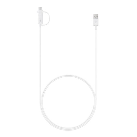 Kabel przewód Samsung Combo USB-A - micro USB i USB-C 1.5m - biały Kabel przewód Samsung Combo USB-A - micro USB i USB-C 1.5m - biały