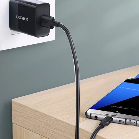 Kabel przewód USB-A 3.0 - USB-C 3A 2m - czarny Kabel przewód USB-A 3.0 - USB-C 3A 2m - czarny