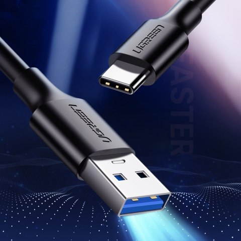 Kabel przewód USB-A 3.0 - USB-C 3A 2m - czarny Kabel przewód USB-A 3.0 - USB-C 3A 2m - czarny