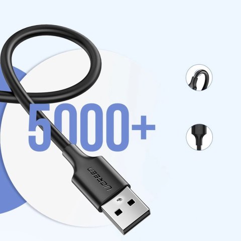 Kabel przewód micro USB - USB-A 25cm - czarny Kabel przewód micro USB - USB-A 25cm - czarny