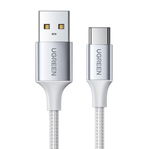 Kabel przewód w oplocie USB-A - USB-C QC 3.0 3A 1m - biały Kabel przewód w oplocie USB-A - USB-C QC 3.0 3A 1m - biały