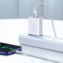 Kabel przewód w oplocie USB-A - USB-C QC 3.0 3A 1m - biały