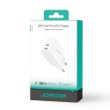 Ładowarka sieciowa 2x USB-C 20W PD QC 3.0 - biała