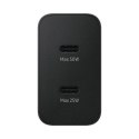 Ładowarka sieciowa Samsung Power Adapter Duo 2x USB-C 50W - czarna