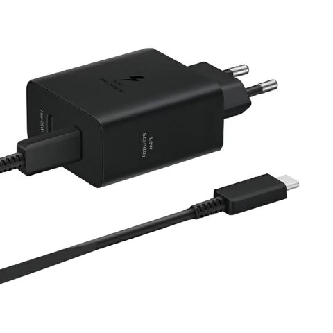 Ładowarka sieciowa Samsung Power Adapter Duo 2x USB-C 50W - czarna Ładowarka sieciowa Samsung Power Adapter Duo 2x USB-C 50W - czarna