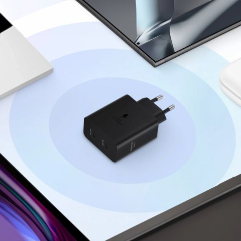 Ładowarka sieciowa Samsung Power Adapter Duo 2x USB-C 50W - czarna Ładowarka sieciowa Samsung Power Adapter Duo 2x USB-C 50W - czarna